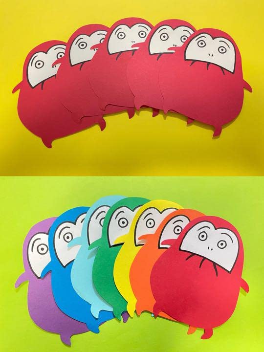 Amazon.co.jp: おげ！絵本 だるまさんペープサート 壁面 飾り